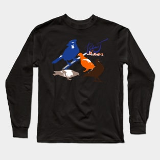 Blue J and The Pigeons Silhouette Long Sleeve T-Shirt